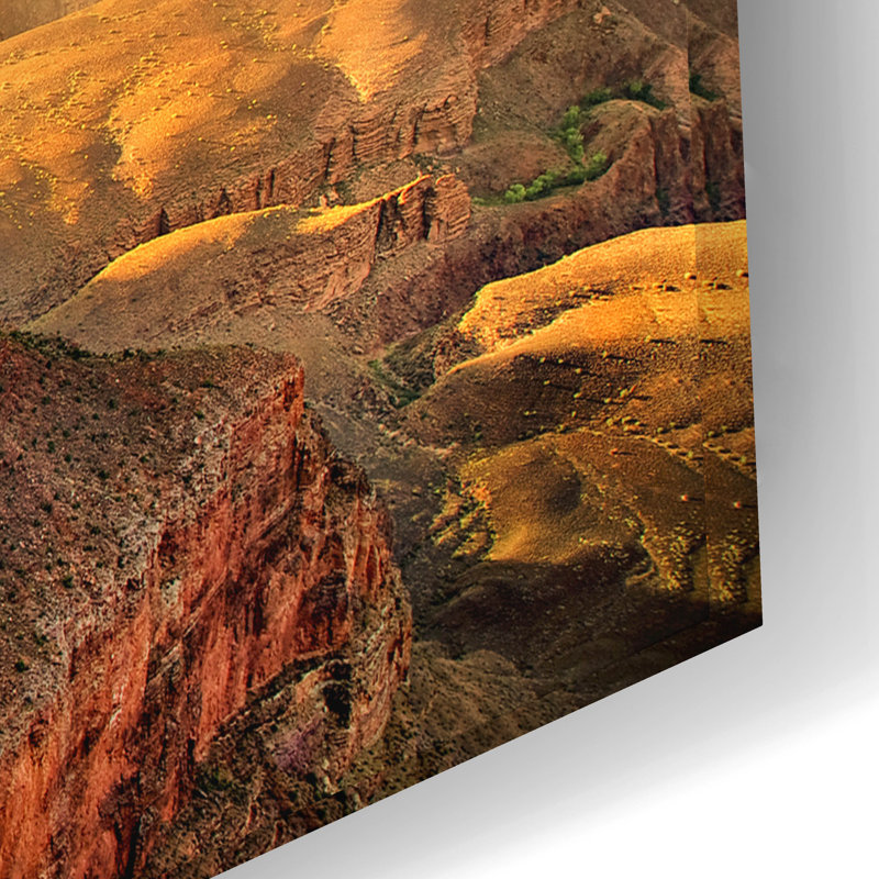 Art mural en verre épique «Canyon Sunset 6» par David Drost, 24 po x 16 po, H 16 po x l 24 po