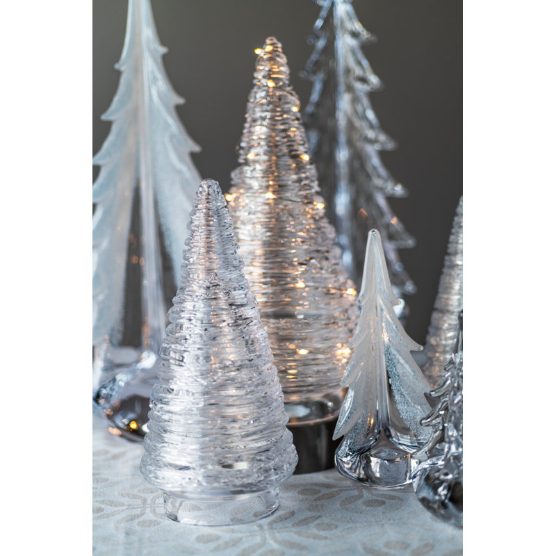 Snowy Branches Evergreen, 8" H x 4" W x 4" D