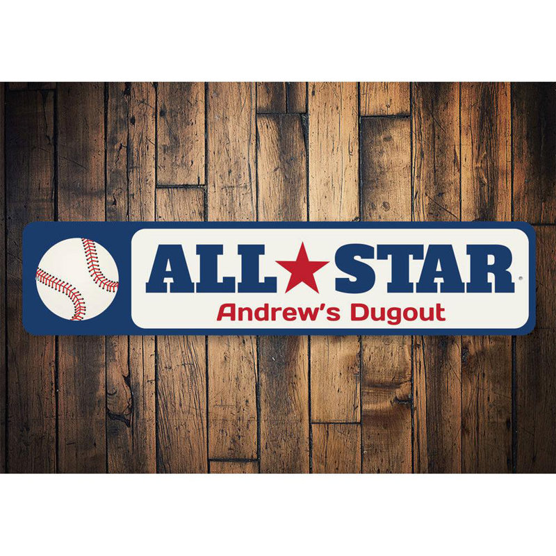 Plaque en aluminium All Star, H 4 po x l 18 po x P 0,04 po