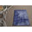 Vintage Blue and Patterned Small Turkish Oushak Wool Rug Ideal for Entryway Spaces