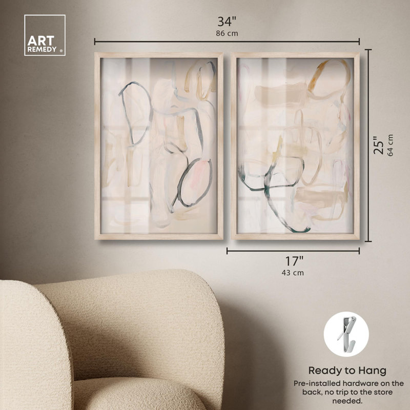 Neutral Serenity Gold Art , Crème, crème, H 25 po x l 17 po
