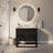 Carlet 36'' Single Bathroom Vanity with Carrara Marble Top-2096262774