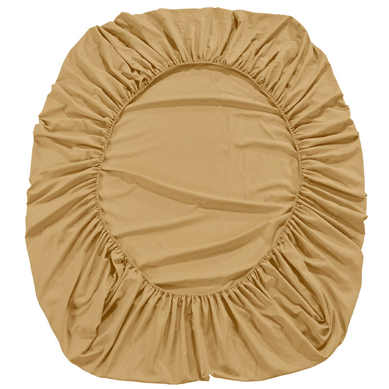 Egyptian Cotton Sateen Fitted Sheet, Twin, Gold