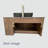 Antonanzas 35.83'' Single Bathroom Vanity with Glossy Sintered Stone Top-680156671-680156669