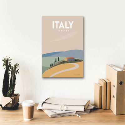 Toile épique «Italie» par Omar Escalante, 12 po x 18 po
