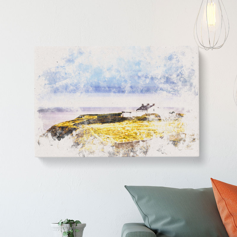 House Upon The Coast Of Dublin Ireland - Wrapped Canvas Print, 35cm H x 50cm W x 3cm D