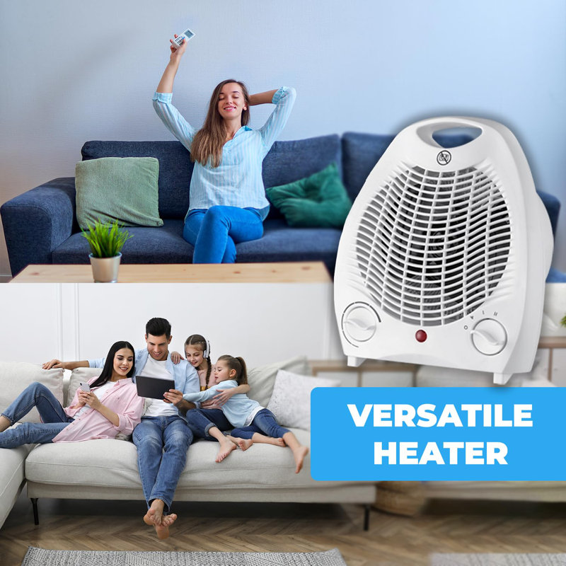 Mantraraj Space Heater 2000W Portable Fan Heater With Variable Thermostat 2 Heat Settings