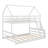 House Floor Bunk Bed With Ladder Twin Over Full,Wood Low Bunk Bed For Kids Juniors, Space-Saving,No Box Spring Needed-1503325695