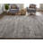 Queens Boulevard Abstract Machine Woven Beige/Charcoal Gray Area Rug-2004063034