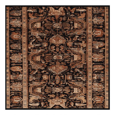 Tapis brun lavable à la machine