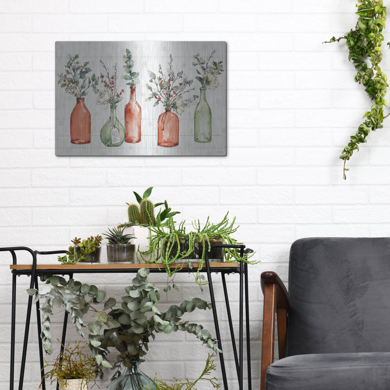 «Modern Farmhouse I Christmas» par Anne Tavoletti, art mural en métal, 36 po x 24 po, H 12 po x l 16 po