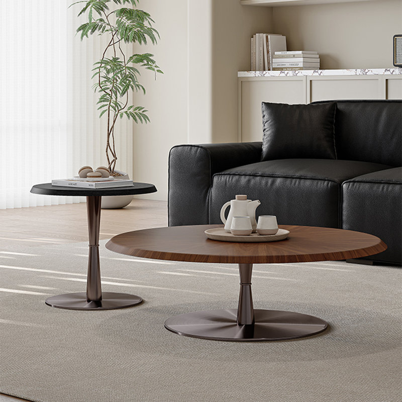 Renaissance-style minimalist round coffee table