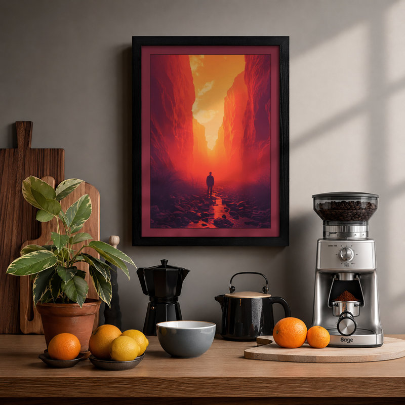Light Beyond Modern - Framed Print, A1 - 84.1 x 59.4 cm, Black