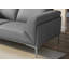 Causeuse en cuir gris Michailas