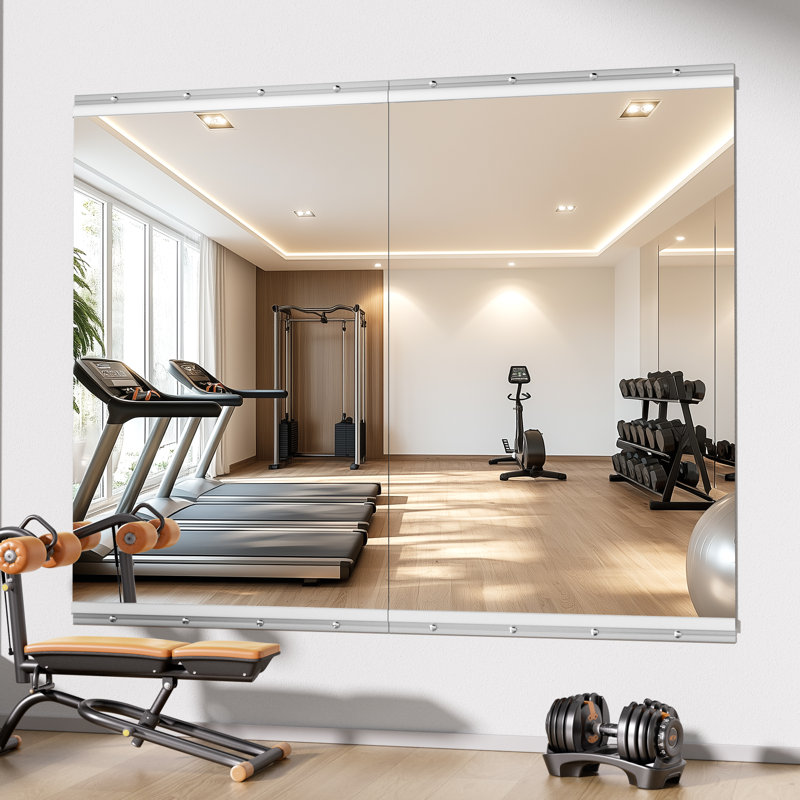 Ensemble de miroirs muraux en métal Latitude Run®, 47 po x 24 po