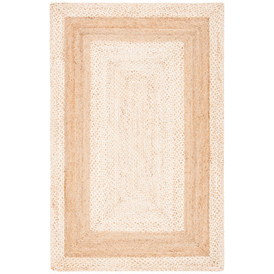 Tapis en jute et coton à tissage plat Chenoweth