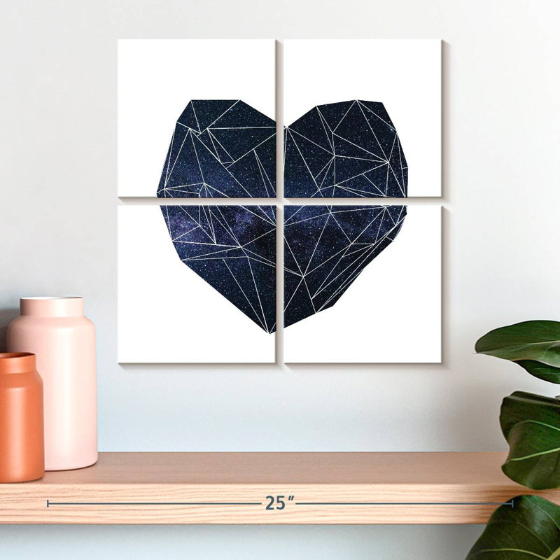 Heart Abstract, 18" H x 18" W
