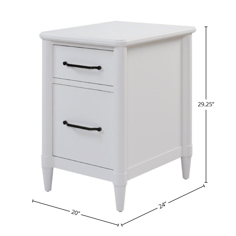Sabrina 2-Drawer Vertical Filing Cabinet, White