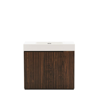 Meuble-lavabo autoportant 36 po en noyer avec lavabo 36 po Winston
