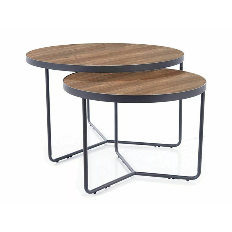 Danesa Cross Legs Coffee Table, Walnut