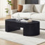 Table basse ovale en bois avec tiroir - Mid-Century moderne