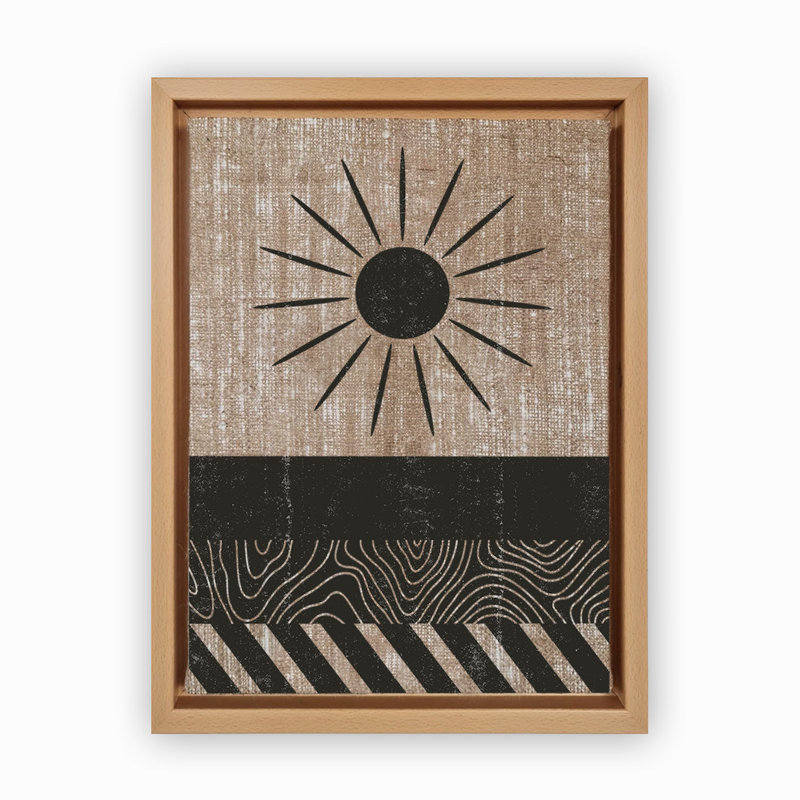 Peinture décorative sur toile, H 26 po x l 18,1 po, Bois, Noir
