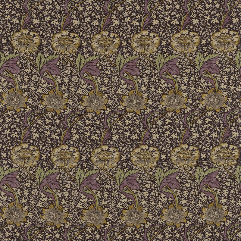Kennet Fabric, Grape/Gold