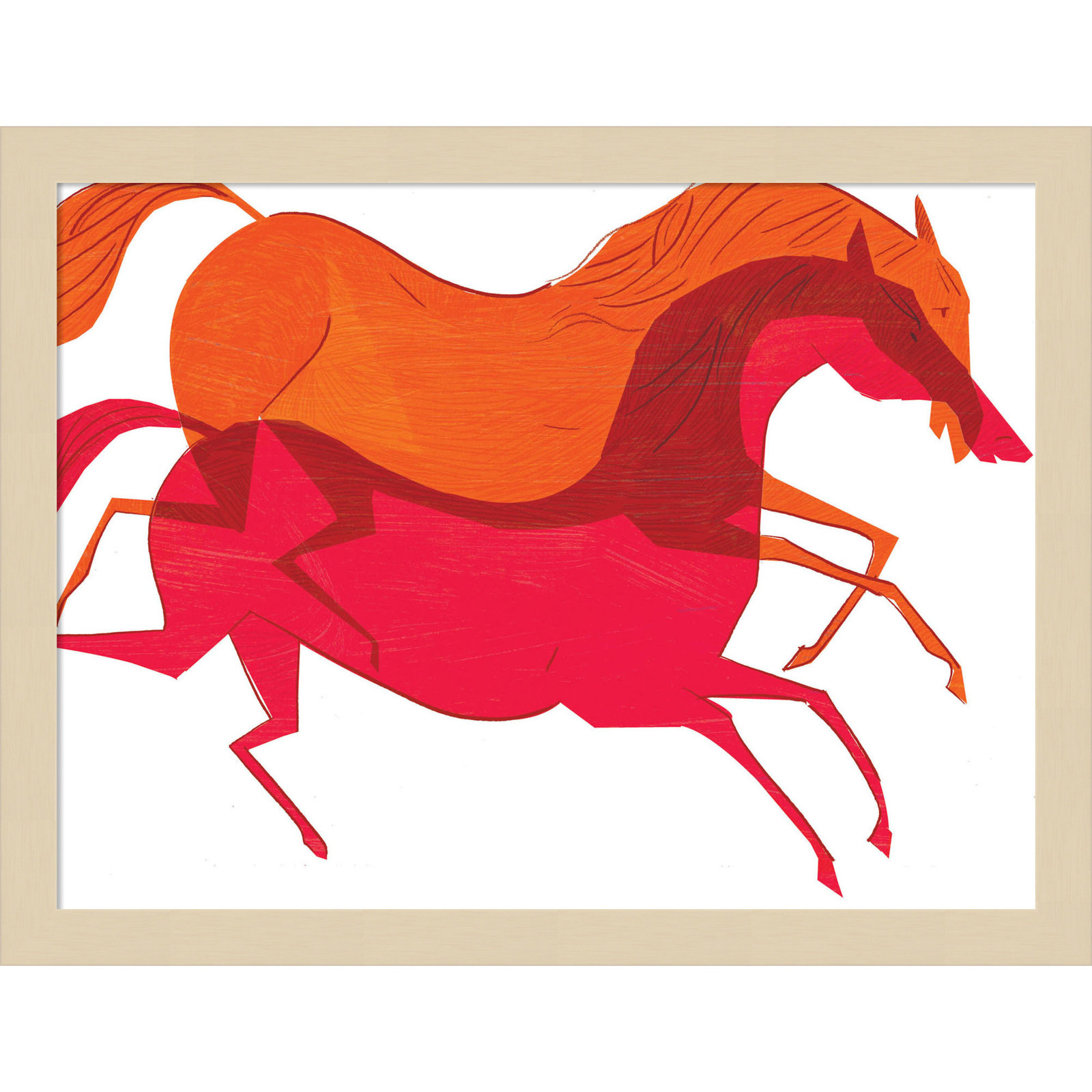 Horses Print by Richard A. Allen, Brown, 13" H x 17" W
