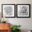 Indigo floral sur lin III - ensemble de 2 impressions d'art encadrées-2137722501-2067258841-2067258840