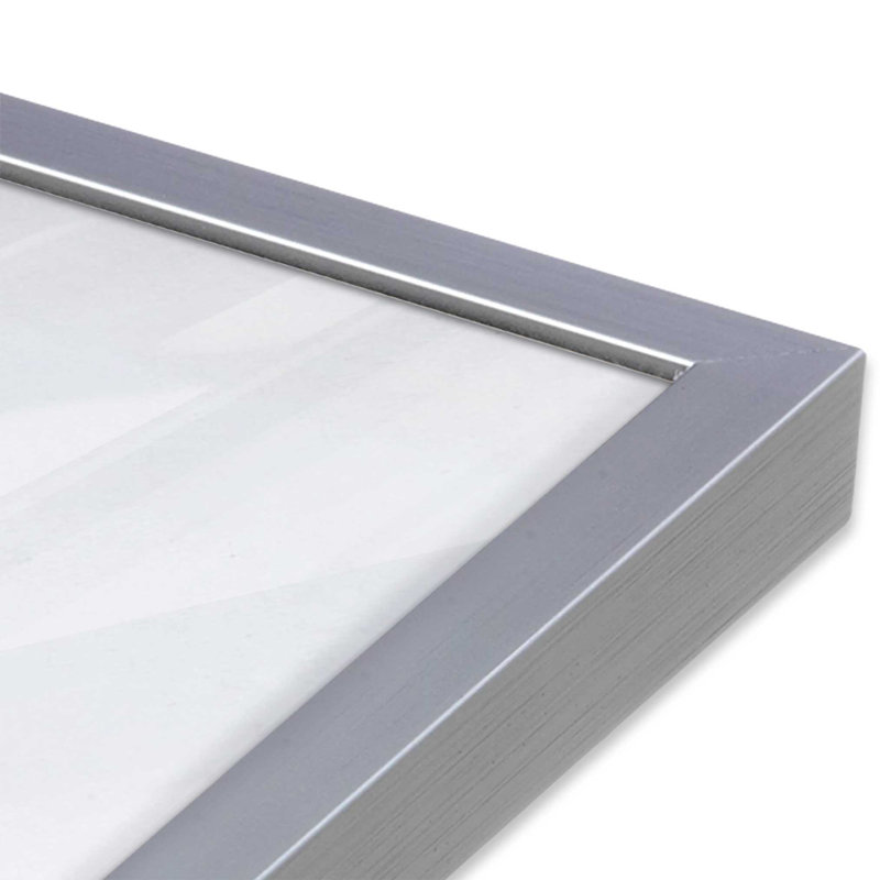 Metallic Rainfall II Rolled Print, 25.25" H x 19.25" W, Open Corner Framed, Polished Chrome