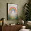 Rainbow Over Wildflowers Botanical - Wrapped Canvas-1298039742-1298039738