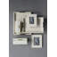 Cadre photo décoratif en similicuir blanc 7,5 po x 9,5 po, ouverture 3,5 po x 5,5 po-310931010-310931069