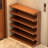 1pc 6-layer Space-saving Bamboo Shoe Rack - Multi-layer, Freestanding Organizer With Wood Grain Finish For Dorms & Entryways, Easy Assembly, Brown