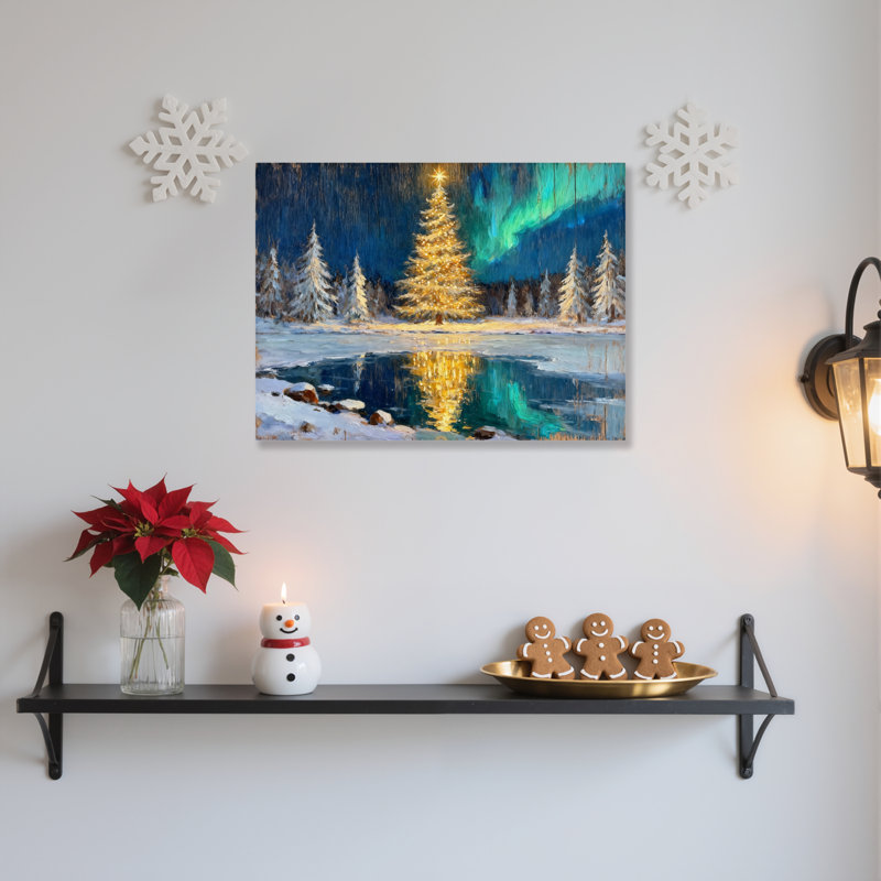 «Winter Tree», peinture sur toile, H 12 po x l 18 po
