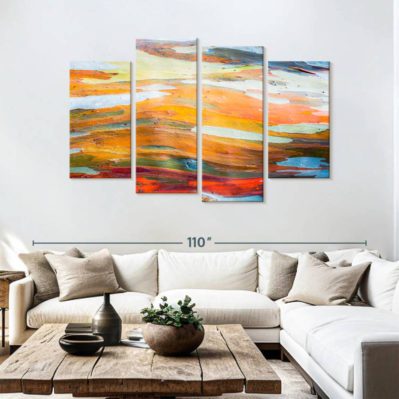 Avery Abstract Eucalyptus Tree Bark, 54" H x 84" W