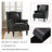 Duward Upholstered Black Faux Leather Wingback Accent Chair with Nailhead Trim-291522225
