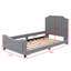 Upholstered Daybed With Classic Stripe Shaped Headboard-395891853