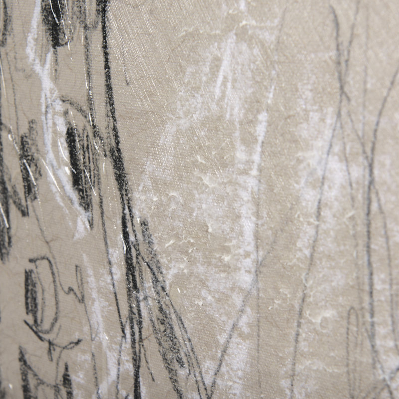 Croquis d'un animal IV (girafe) sur toile, Croquis d'un animal IV, H 60 po x l 40 po