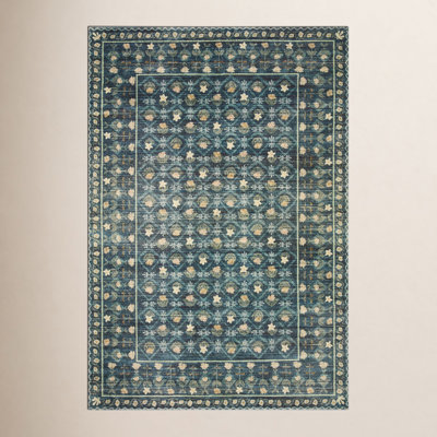 Floral and Oriental Indoor Rug