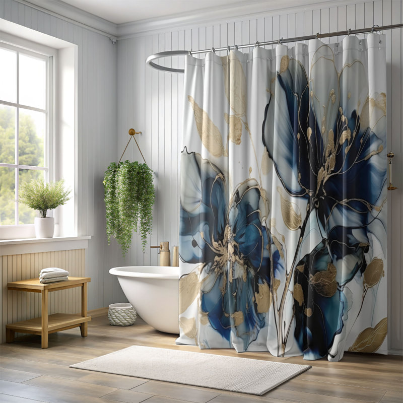 Rideau de douche Artturi, H 74 po x l 71 po