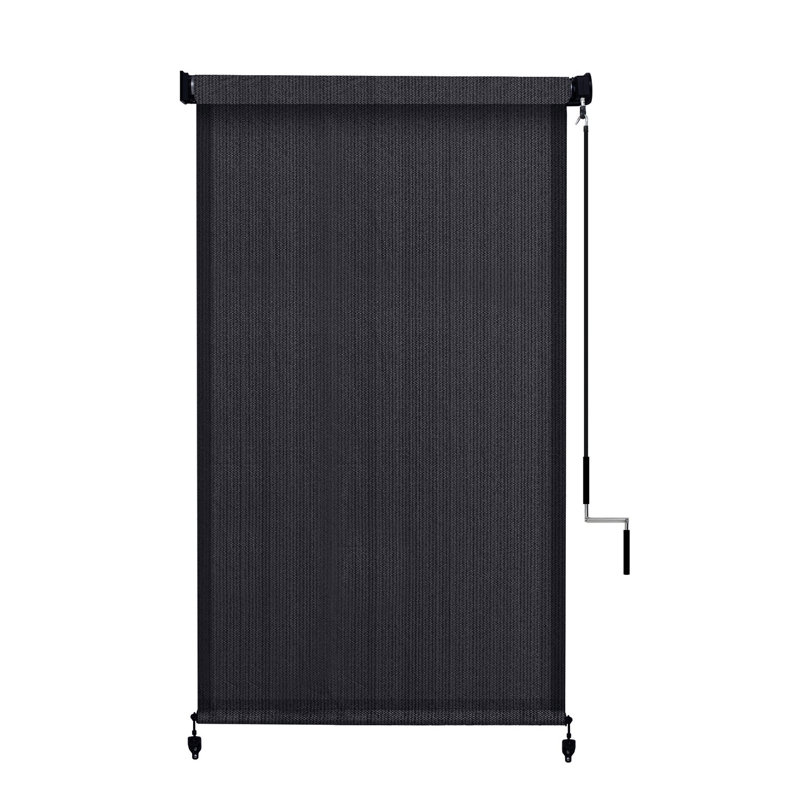 Rideau roulant filtrant la lumière, L 48 po x L 72 po, Noir graphite