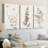 Neutral Botanical Study IV  -Custom Wrapped Gallery Canvas - 3 Pieces-440945725