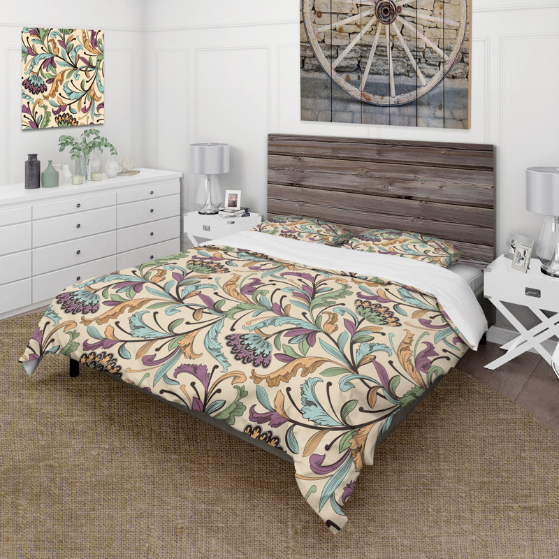 Ensemble de housse de couette en microfibre Pinault, Housse de couette simple + 1 taie décorative stan