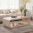 Modern Curved Light Wood Coffee Table With Open Storage | Gift Idea