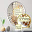 Spirale lunaire dorée et beige - Miroir décoratif à pois radiaux - MIR115872-Ovale-95180939