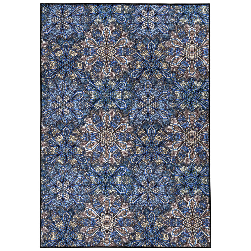 Tapis intérieur lavable antidérapant Calfee, Rectangulaire 8 pi x 10 pi