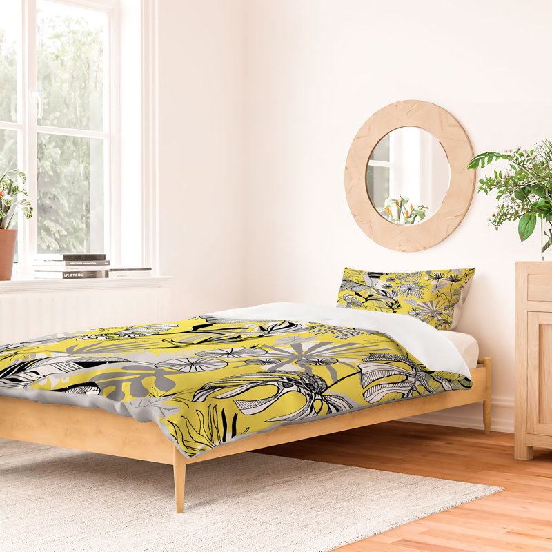 Ensemble de housse de couette en coton Marta Barragan, Housse de couette simple + 1 taie décorative stan