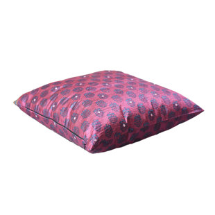 Handmade Eco-Friendly 16''X16'' Decorative Cushion Covers Floral Silk Pink Indoor