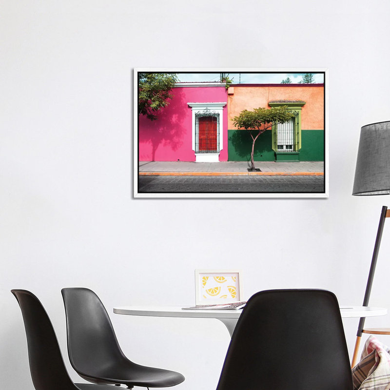 Mexican Colorful Facades by Philippe Hugonnard - Gallery-Wrapped Canvas Giclée on Canvas, White Framed