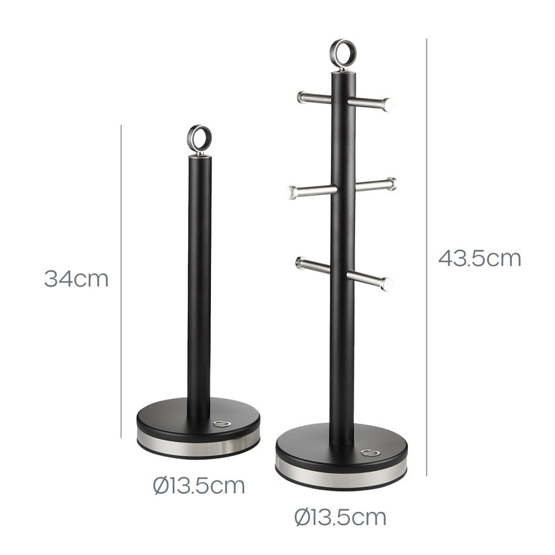 Serenity Stainless Steel Paper Towel Holder, Black